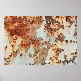 Old rust surface background and texture poster