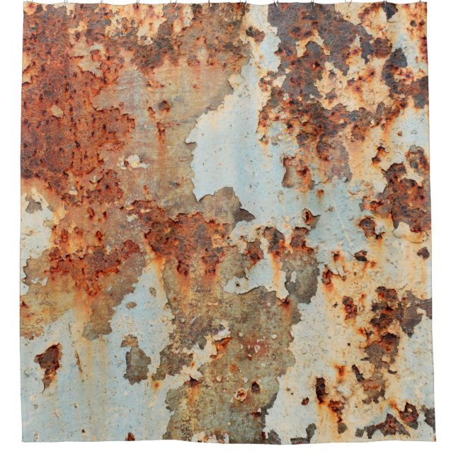 Old rust surface background and texture shower curtain (Front)
