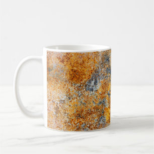 Old rust texture, grunge metallic background. coffee mug