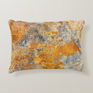 Old rust texture, grunge metallic background. decorative cushion
