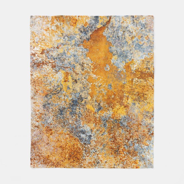 Old rust texture, grunge metallic background. fleece blanket (Front)