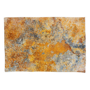 Old rust texture, grunge metallic background. pillowcase