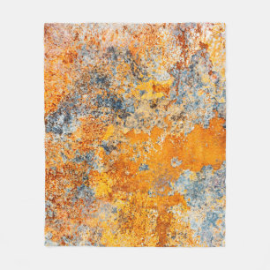 Old rust texture. Grunge rusted metal background. Fleece Blanket