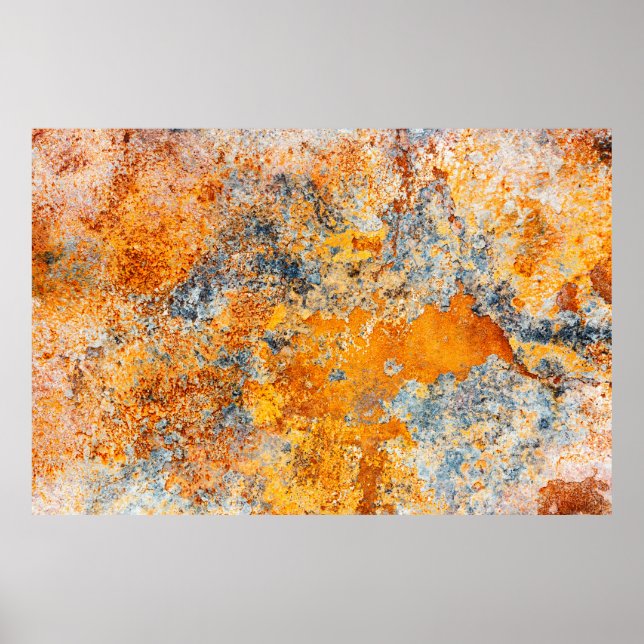 Old rust texture. Grunge rusted metal background. Poster (Front)