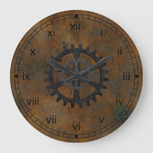 Old Rusted Look Wall Clock