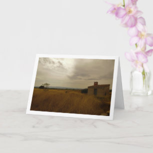 Old Rustic Farmhouse Landscape Card