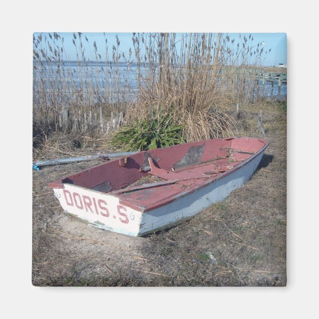 Old Rustic Row Boat Magnet (Front)