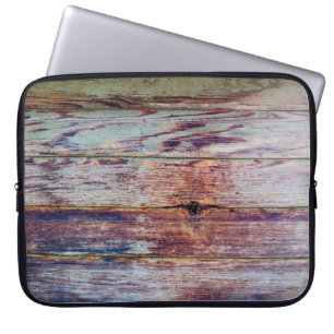 Old, rustic wood wall of an abandoned buildingweat laptop sleeve