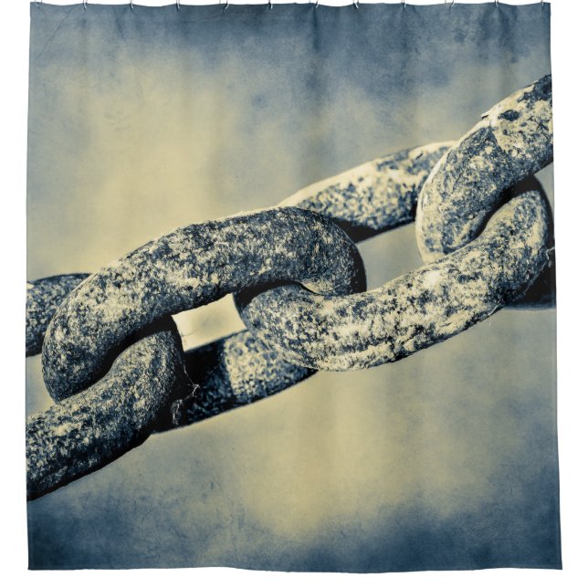 Old Rusty Chain Shower Curtain (Front)