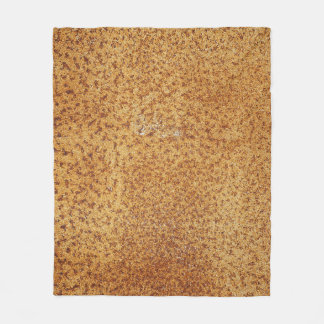 Old Rusty Metal: Grunge Texture Background Fleece Blanket
