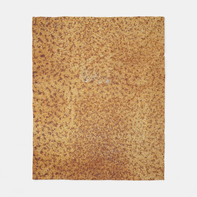 Old Rusty Metal: Grunge Texture Background Fleece Blanket (Front)