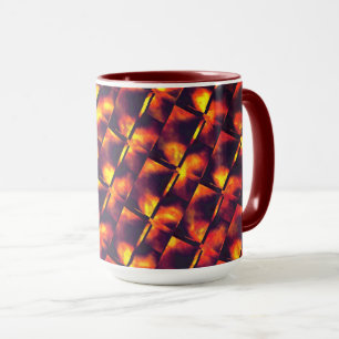 Old rusty plates in colours of ember and fire mug