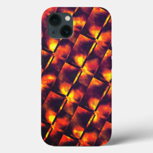 Old rusty plates in colours of fire and ember iPhone 13 case