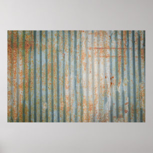 Old rusty steel wall. Old rusty steel wall texture Poster