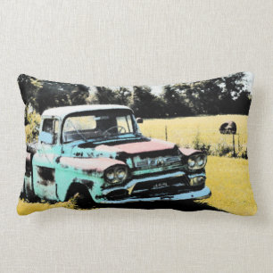 Old Rusty Truck Lumbar Cushion