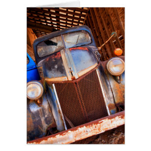 Old rusty truck on a farm