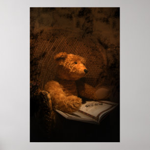 Old Sad Bear  Teddy Bear Poster