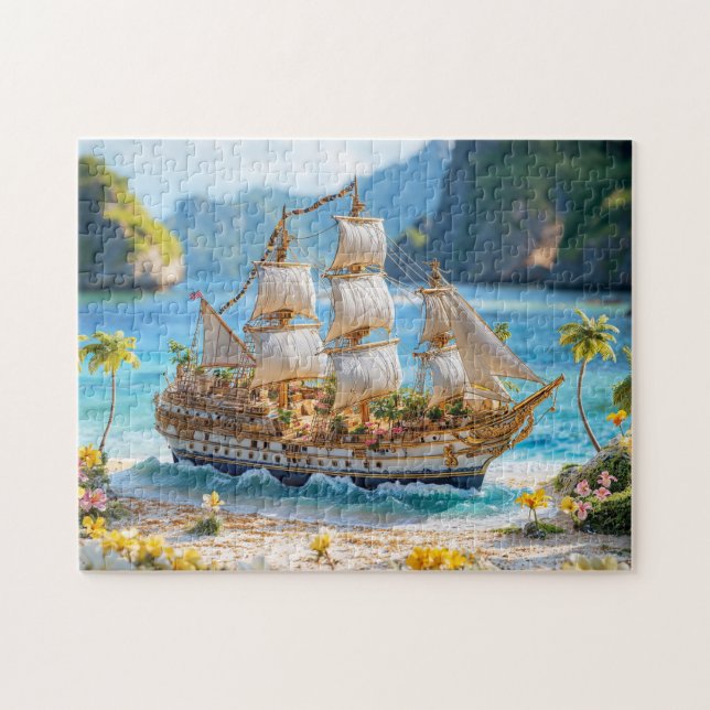 Old sailing ship jigsaw puzzle (Horizontal)