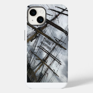 Old sailing ship rigging iPhone 14 case