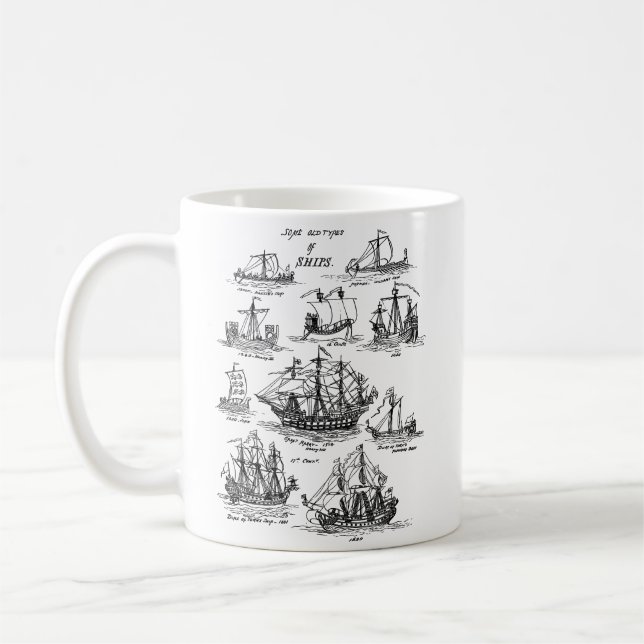 OLD SAILING SHIPS COFFEE MUG (Left)