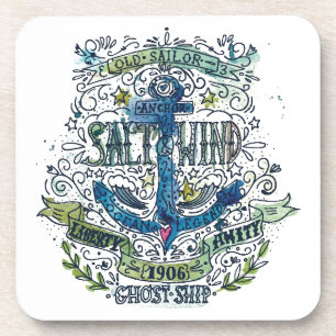 Old Sailor Anchor Poster Coaster