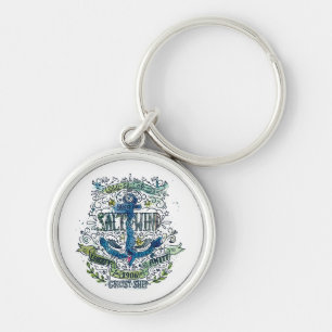Old Sailor Anchor Poster Key Ring
