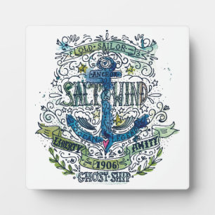 Old Sailor Anchor Poster Plaque