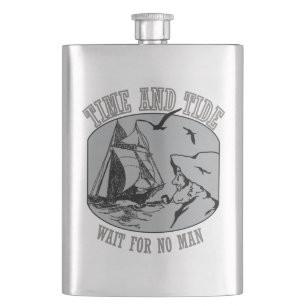Old Sailors Time and Tide Classic Flask