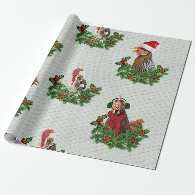 Old Saint Chick Wrapping Paper (Unrolled)