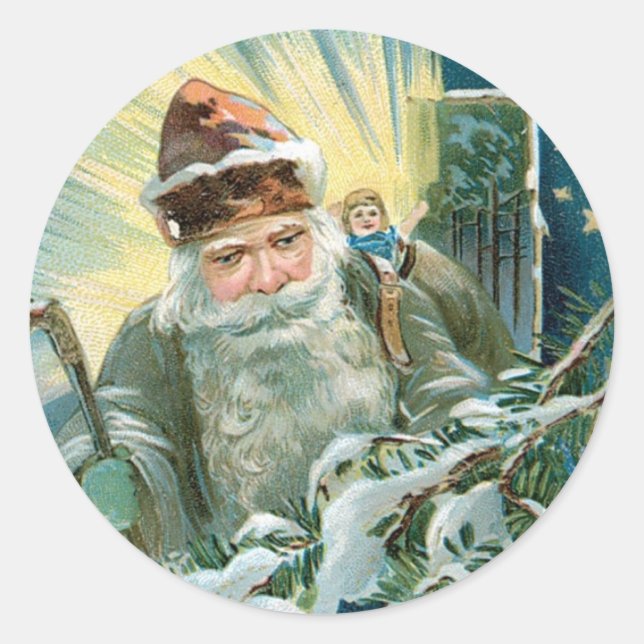 Old Saint Nicholas Classic Round Sticker (Front)