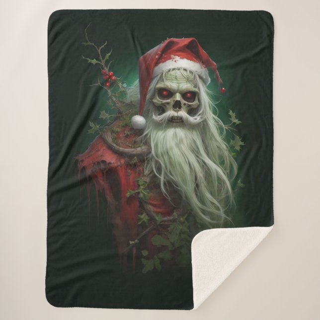 Old Saint Nick #1 Sherpa Blanket (Front)