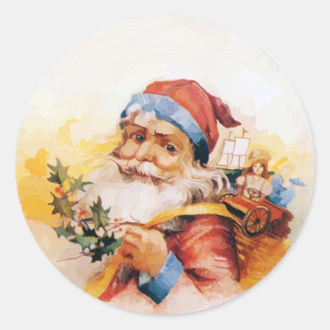 OLD SAINT NICK CLASSIC ROUND STICKER (Front)