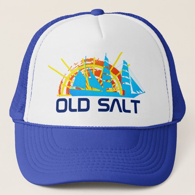 Old Salt one-of-a-kind beautiful customisable Trucker Hat (Front)
