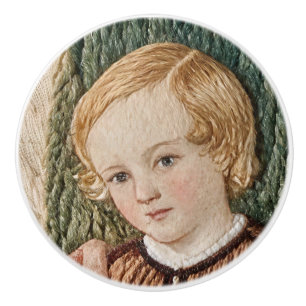 Old Sampler Sea Captain's Child Ceramic Knob