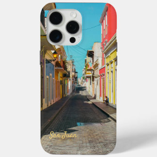 Old San Juan Cobblestone Street Photography iPhone 15 Pro Max Case