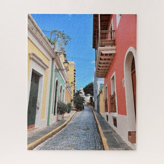 Old San Juan Colourful Street Travel Photography Jigsaw Puzzle (Vertical)