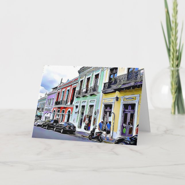 Old San Juan, Puerto Rico Christmas Card (Front)