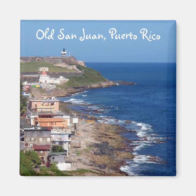Old San Juan, Puerto Rico Coastline Magnet (Front)