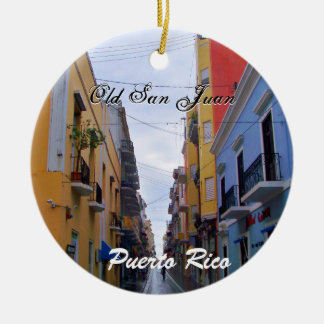 Old San Juan Puerto Rico Colourful Houses Ceramic Ornament