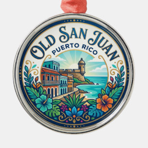 Old San Juan Puerto Rico Metal Ornament