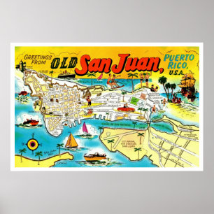 Old San Juan Puerto Rico Poster