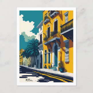 Old San Juan street Postcard