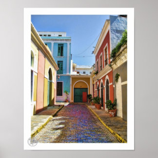 Old San Juan Street Poster