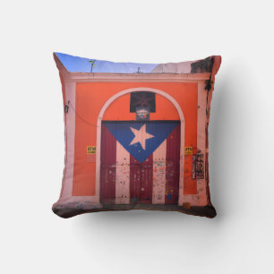 Old San Juan Street, Puerto Rico (PR Culture) Cushion