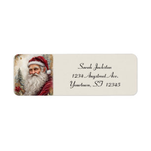 Old Santa Claus Return Address Label