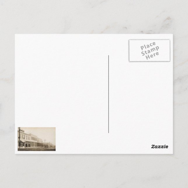 Old Scene from Downtown Higbee, MO Postcard (Back)