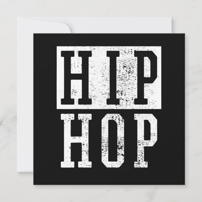 Old School 90s Nineties Hip Hop Rap Damiseta Invitation (Front)