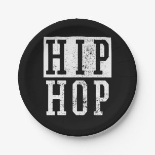 Old School 90s Nineties Hip Hop Rap Damiseta Paper Plate