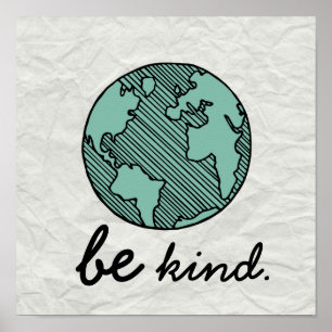 Old School "Be Kind" Poster