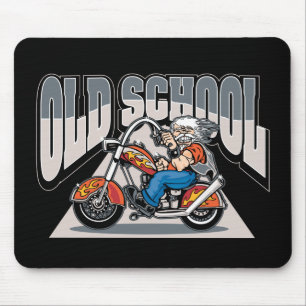 Old School Biker Mouse Pad